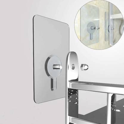 10 Pcs Self Adhesive Punch - Free / No - Drilling Screw Hooks Bear Upto 10 kg Heavy Duty Hooks - Gulybaba - Genuine products online Marketplace in Pakistan