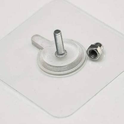 10 Pcs Self Adhesive Punch - Free / No - Drilling Screw Hooks Bear Upto 10 kg Heavy Duty Hooks - Gulybaba - Genuine products online Marketplace in Pakistan