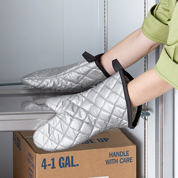 15" Silicone-Coated Oven / Freezer Mitts Temperature Protection