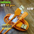 Original infinix GT 10 Pro / GT 20 Pro Type-C Charging Cable , Infinix Type C Fast Charging Cable 45W ,Infinix Type C Cable L Shape Cable Gaming Cable 33W,Usb To type C Cable For Infinix GT 10 Pro 11 11s Zero 8 8i X Hot 2 Note11 Pro Note 12