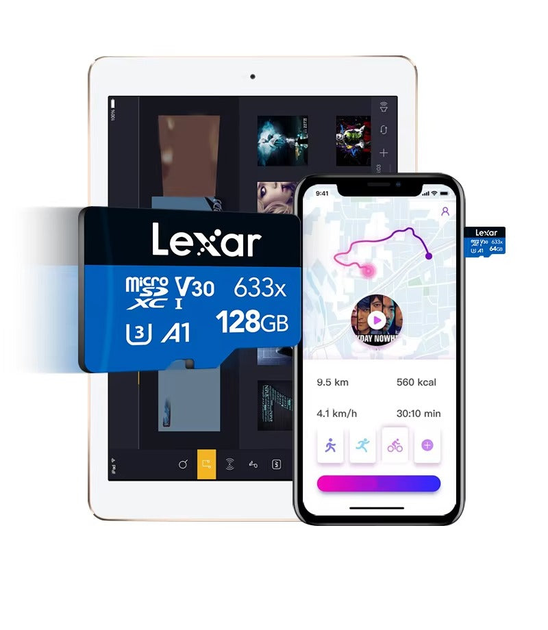 Original Lexar Memory Card 633x 32GB 64GB 128GB 256GB Read Speed up to 95MB/s Class 10 Micro SD Card A1 UHS-I TF Micro Sd 4K supported 1 Year Brand Warranty