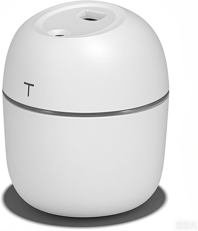 Humidifier, 220ml, White Desktop Humidifier, Mini Aroma Diffuser, USB Powered Air Vaporizer, Essential Oil Diffuser, Cool Mist, Aroma Humidifier for Home, Office, Dorm, Au