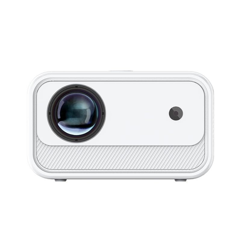 CY900 Smart Projector, Full HD 1080P, 4K Supported, Android 9, Electronic Focus, Auto Keystone, 300 ANSI Lumens, Dual WiFi, HDR Audio, Bluetooth, 58W Speaker, HDMI, USB, AV Port (White)