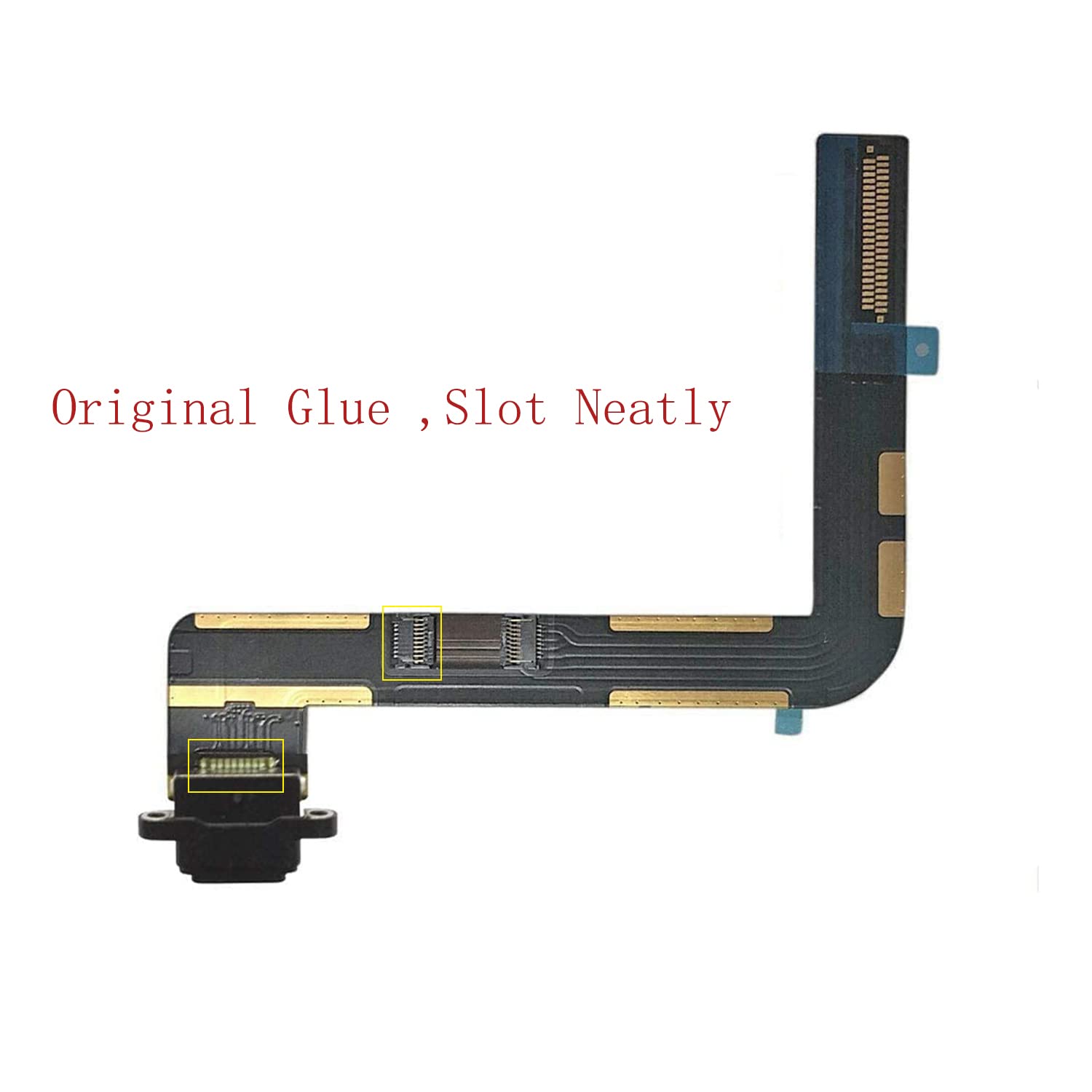 Dock Connector Replacement Compatible with iPad 9 9th Gen 2021 10.2" A2602 A2603 A2604 A2605 (Black) Charging Port Replacement Assembly Flex Cable