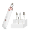 POLAMD Manicure Set Electric Wireless Pedicure Set with Battery Rechargeable, Electric Nail File, LED Light, 5 Speed Levels