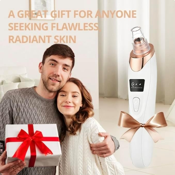 2025 Blackhead Remover Vacuum, Electric BlackHead Vacuum Remover for Face, Wireless Portable All Skin Types for Nose, Face Pore Vacuum with 5 Interchangeable Tips Rechargeable,Suitable for Women/Men