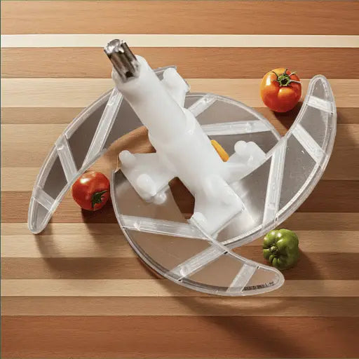 FALARI Stainless Steel Manual Food Chopper 2L – Multi-Purpose Vegetable, Fruit & Nut Cutter with Hand Push Blades