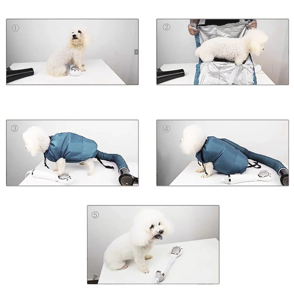 Dog Drying Coat, Use with Dog Blower Grooming Dryer, Protable Fast Easy Blower Professional Tool Dog Grooming Supplies, Quick Dry Pet Coat for Dogs & Cats