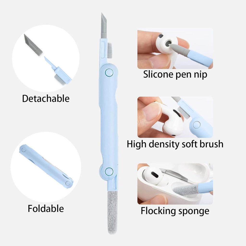 7 in 1 Electronic Cleaner Kit – Keyboard and Laptop Cleaning Kit with Brush for AirPods Pro, Phone, Computer, and Screen, Includes Bonus Flannel Cloth