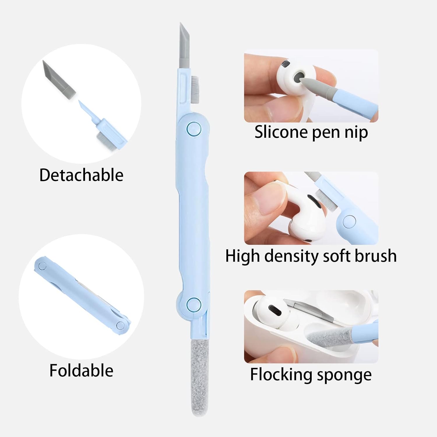 7 in 1 Electronic Cleaner Kit – Keyboard and Laptop Cleaning Kit with Brush for AirPods Pro, Phone, Computer, and Screen, Includes Bonus Flannel Cloth