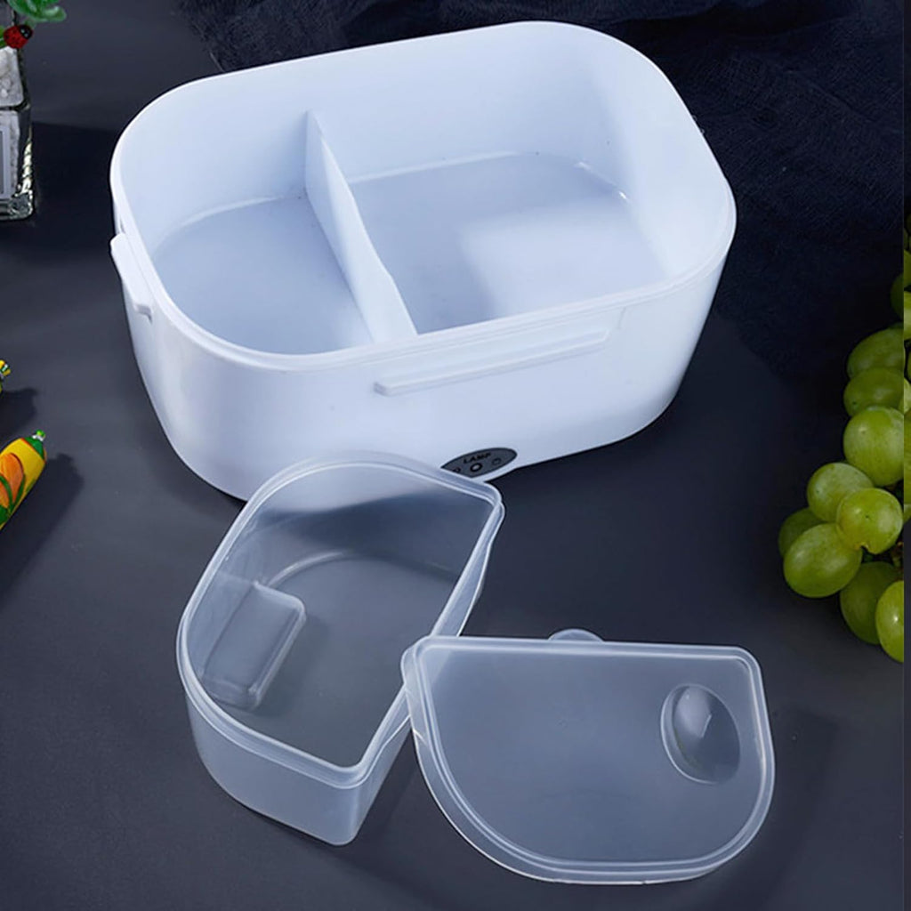 Electric Lunch Box 220V Food Heating Lunch Hot Box Portable Insulated Bento Box Electric Lunch Container for Office Travel Home (Green)