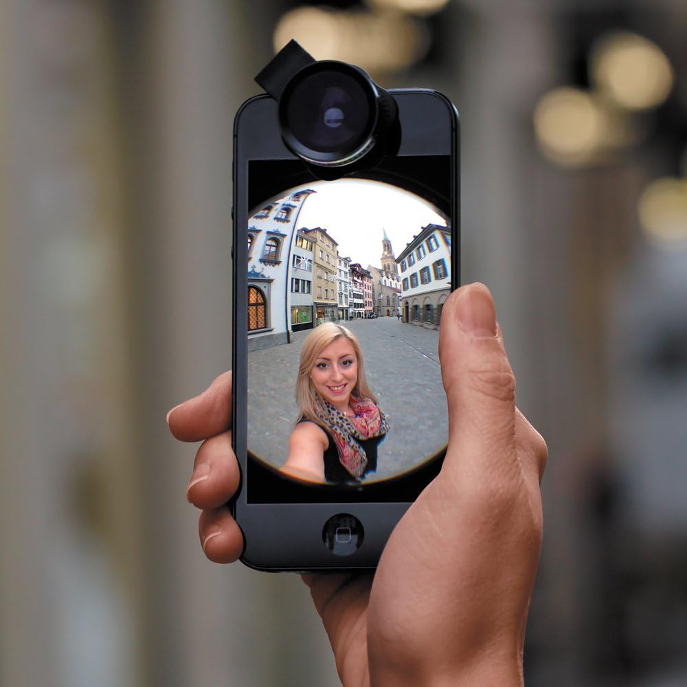 Lifetrons Pro Travel Camera Lens System (Macro, Fisheye, Wide Angle, Zoom, Detachable, Black)