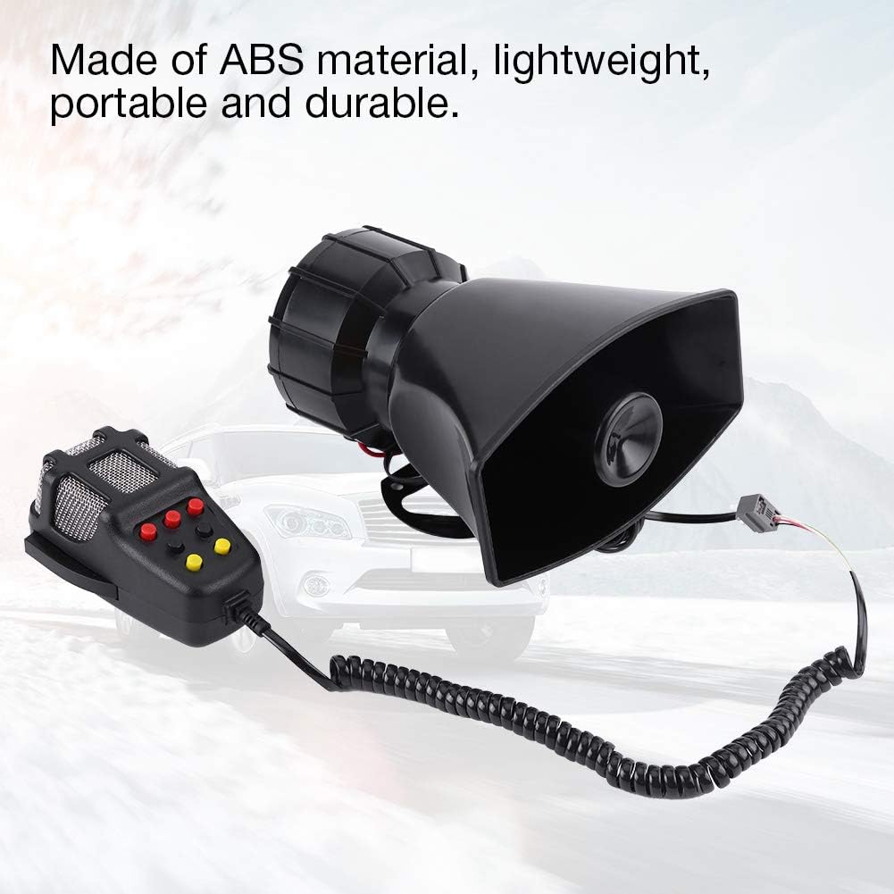 Siren 12 V, 7 Tone Sound Horn, Car Siren Speaker, Car Horn, Emergency Amplifier Alarm Trumpet, Speaker System, Horn 12 V,