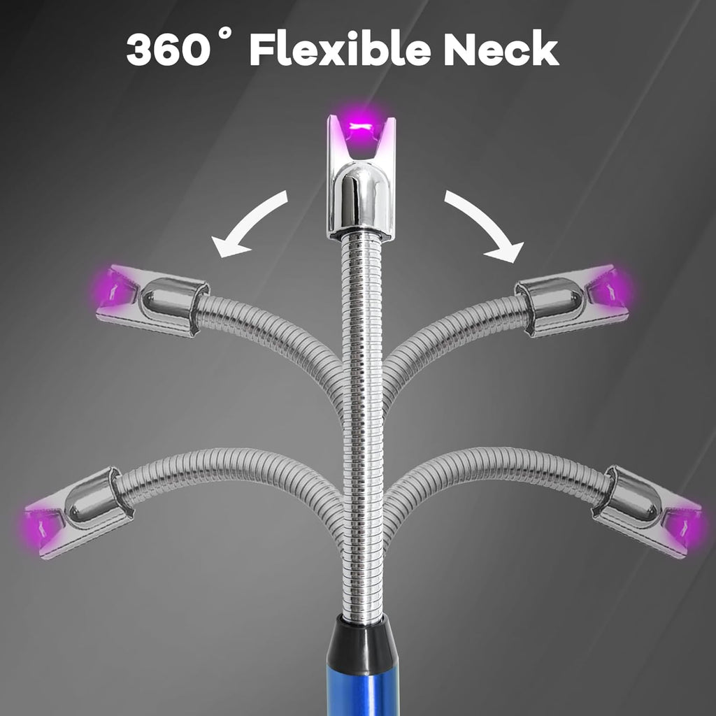 Rechargeable Electric Gas Lighter for Kitchen Cooking Gas Stove , 360° Flexible Neck Arc Lighter Plasma Flameless Windproof USB Lighter - 400 Uses in Single Charge