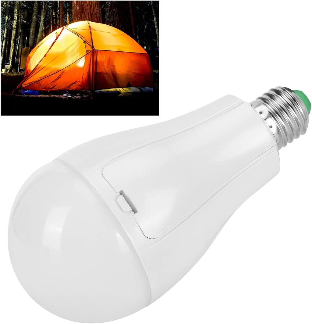 EYE POWER Emergency Rechargeable AC/DC Light Bulb 20W Soft White Light Bulbs for Home Camping Tent Bulb With 2 Battery