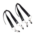 BDSM Npl Clamps Npl and Vgna Four-Head Clamps Couple Training Adult Toys Flirting SM Toys Leggings Toys Black PU Material