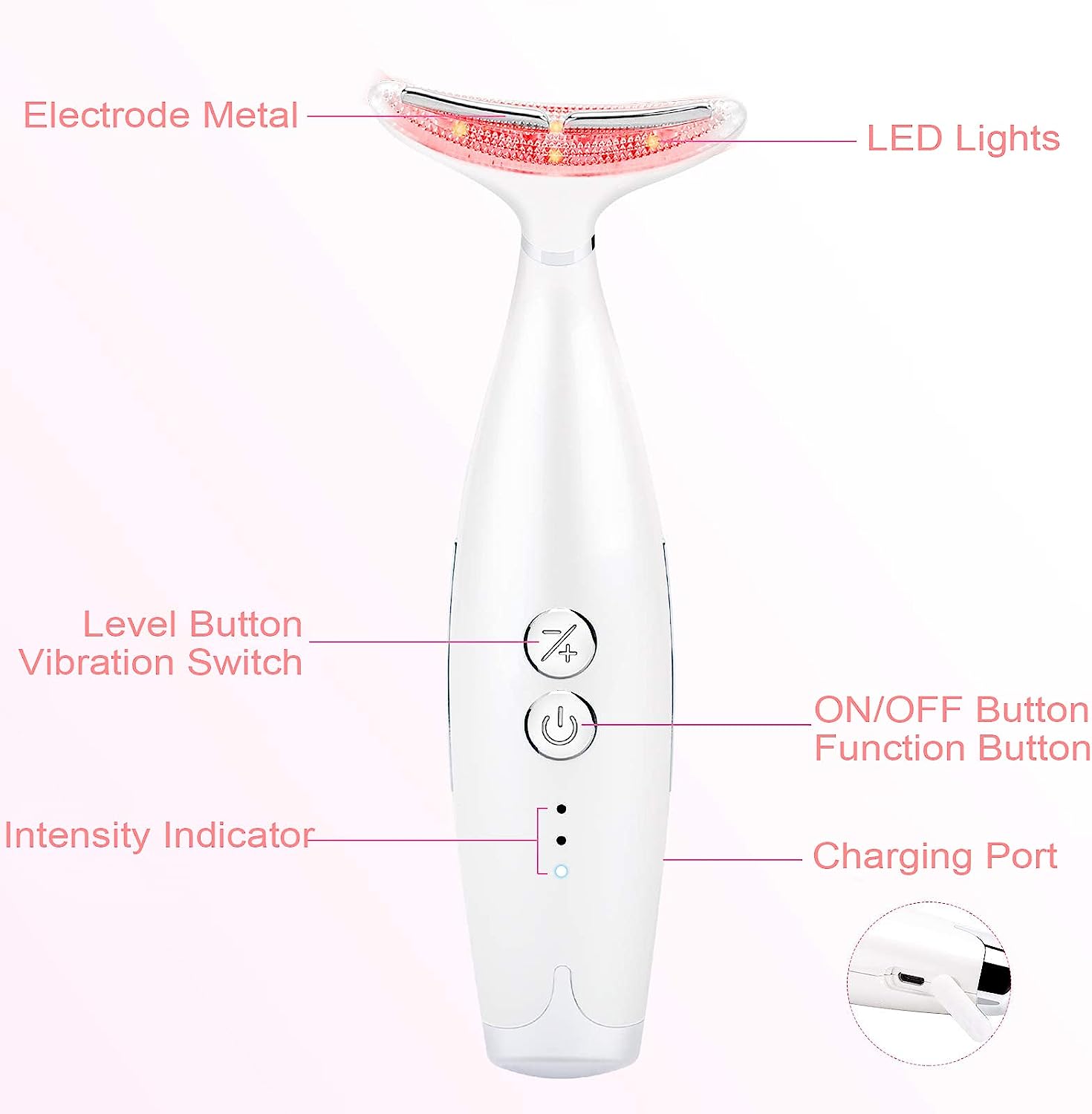 Facial Lifting Machine, Wrinkle Removal Machine for Skin Tightening, Ultrasonic Anti-Wrinkle Anti-Aging for Face Neck Women