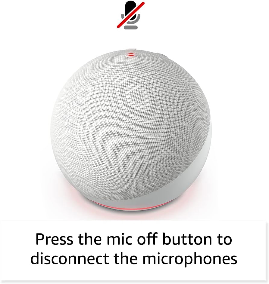Like A New Amazon Alexa Echo Dot (5th Gen) Vibrant sounding Alexa speaker, Great for bedrooms, dining rooms and offices, (newest model) Glacier White