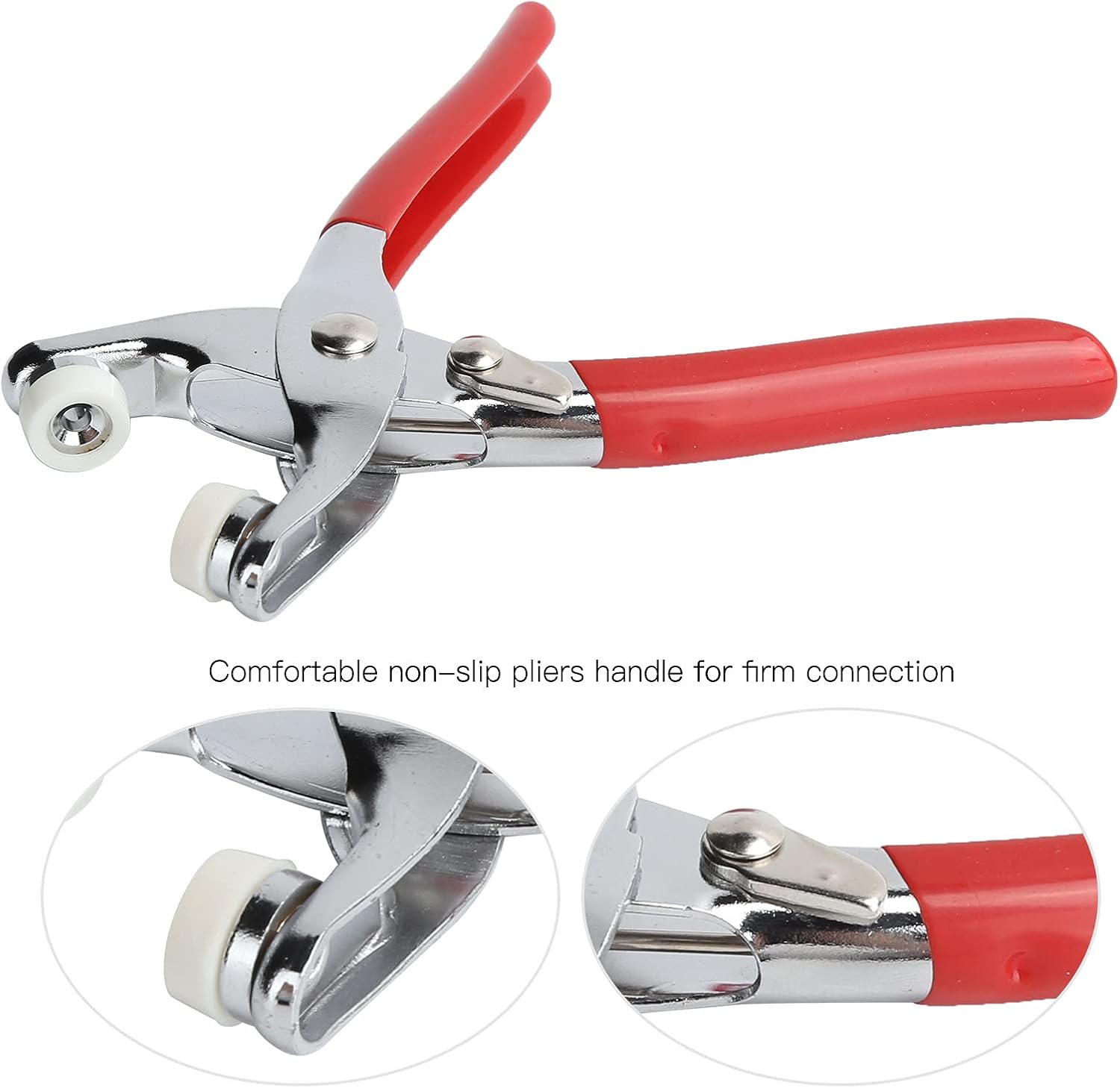 50 Sets Metal Snaps Buttons, Stainless Steel Pliers Press Set, Prong Snap Button Fasteners Kit, Sewing Handcraft Tool for Clothing Leather Crafting Sewing