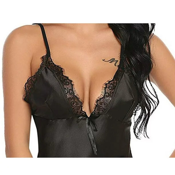 Sleepwear for Women Sexy Lingerie Women Ladies Sexy Lace Lingerie Nightwear Underwear Babydoll Sleepwear Bow