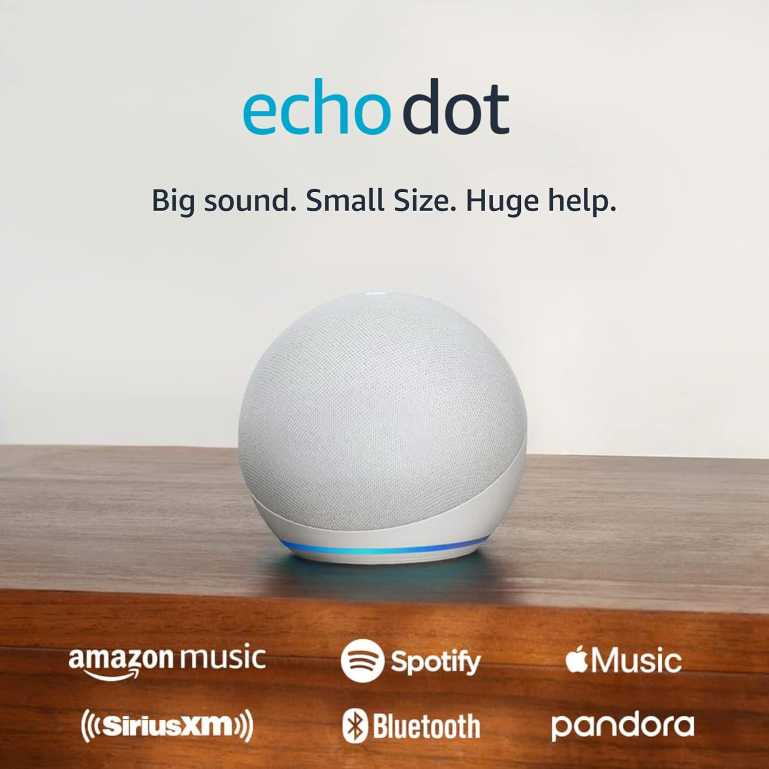 Like A New Amazon Alexa Echo Dot (5th Gen) Vibrant sounding Alexa speaker, Great for bedrooms, dining rooms and offices, (newest model) Glacier White