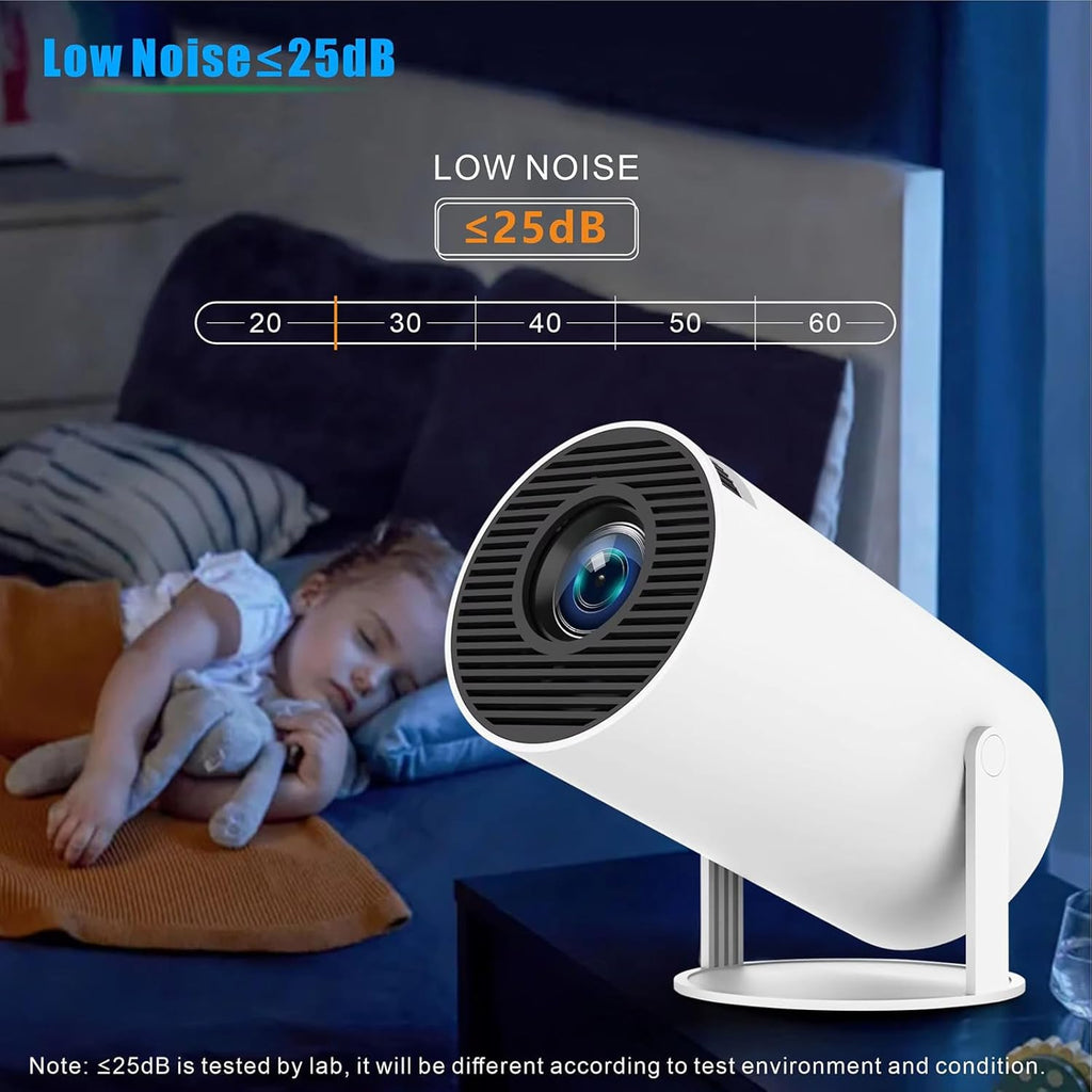 ihero WIFI Smart Mini Projector, Portable, 180 Degree, HDR ULTRA HD 1080P, Dual-Band WiFi 6 5G, Bluetooth 5.0, Android 11, 130 Inch Display, For Phone/PC/Laptop/PS5/Stick, 1080 Home Cinema Projector, HDMI
