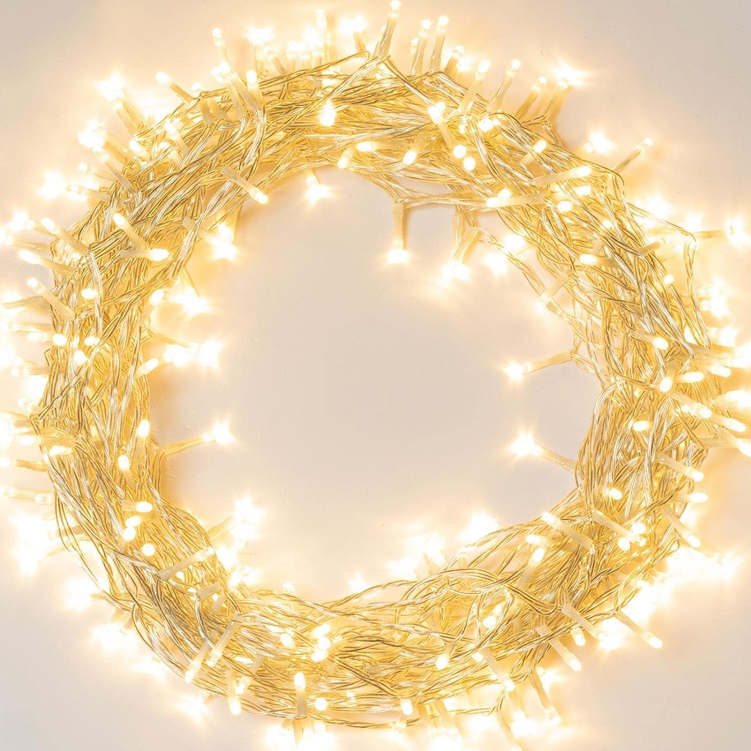 koopower 36ft 100 LED Battery Operated String Lights with Timer on IP65 Waterproof Clear String for Outdoor and Indoor Use (8 Modes, Warm White)