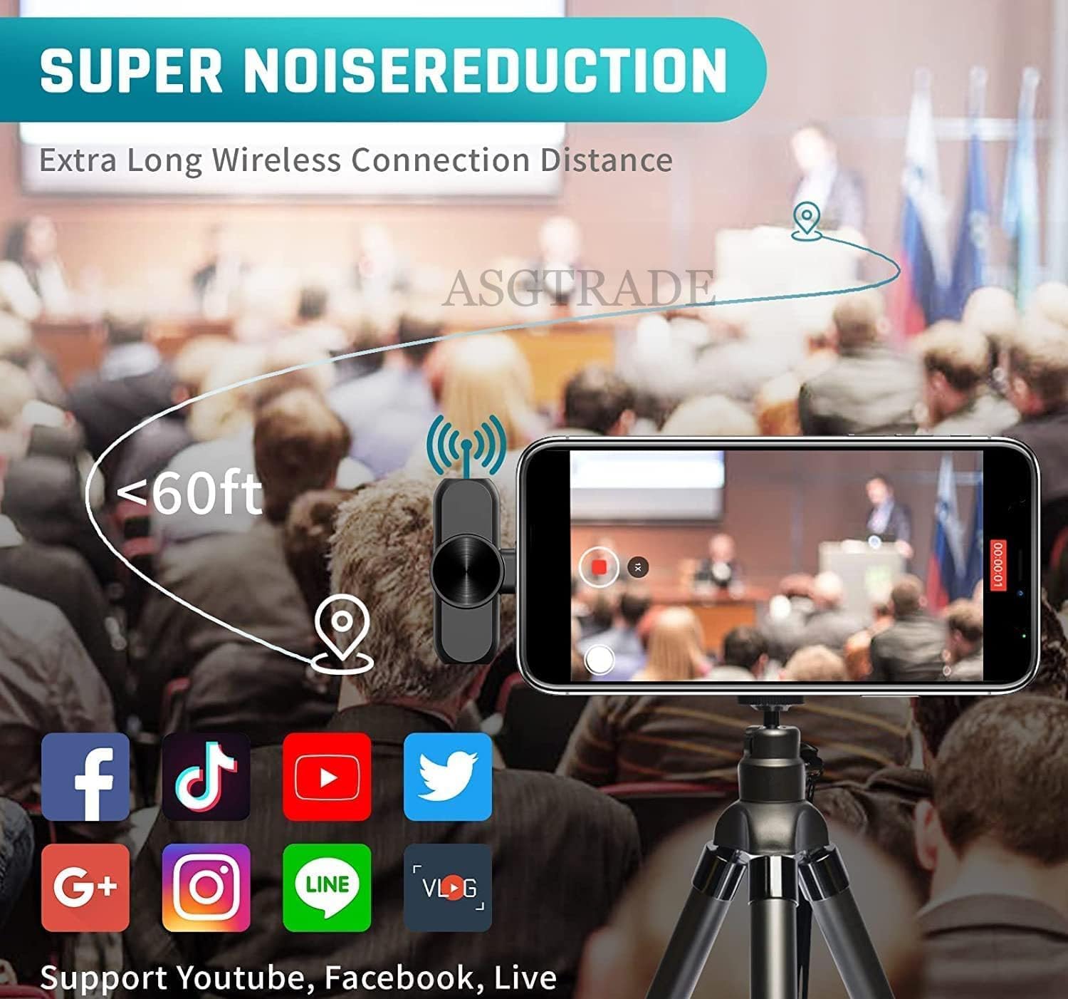 Like A New K8 Wireless Microphone, Digital Mini Portable Recording Clip Mic with Receiver for All Type-C Lightning Mobile Phones Camera Laptop for Vlogging YouTube Online Class, Zoom Call