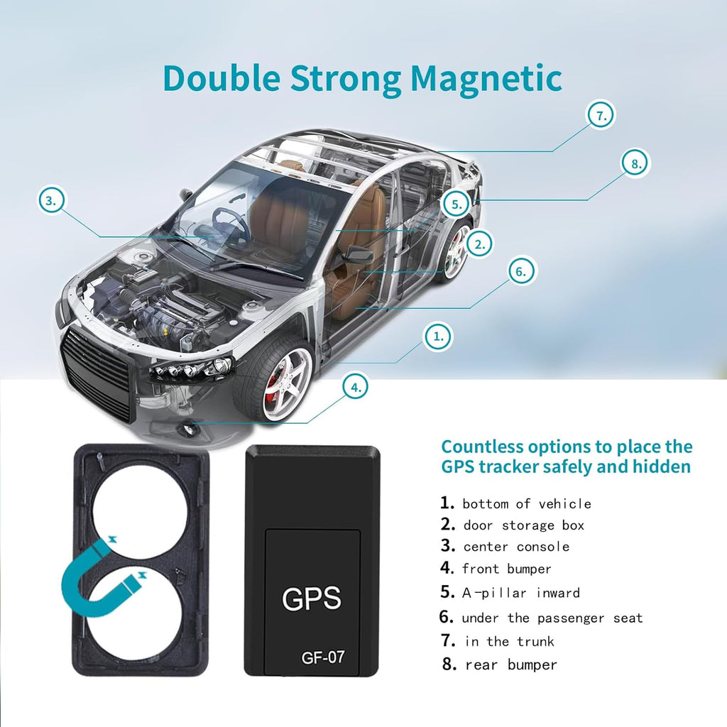 GPS Tracker for Vehicles, Real-Time Full USA Coverage Mini Car Tracker No Monthly Fee, Long Time Standby, Strong Magnetic Portable Tracking Device, for Cars, Assets, Kids, Elderly