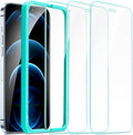 ESR Tempered-Glass Screen Protector for iPhone 12 Pro Max [3-Pack] [Easy Installation Frame] [Case-Friendly] Premium Tempered Glass Screen Protector for iPhone 12 Pro Max 2020, 6.7-Inch