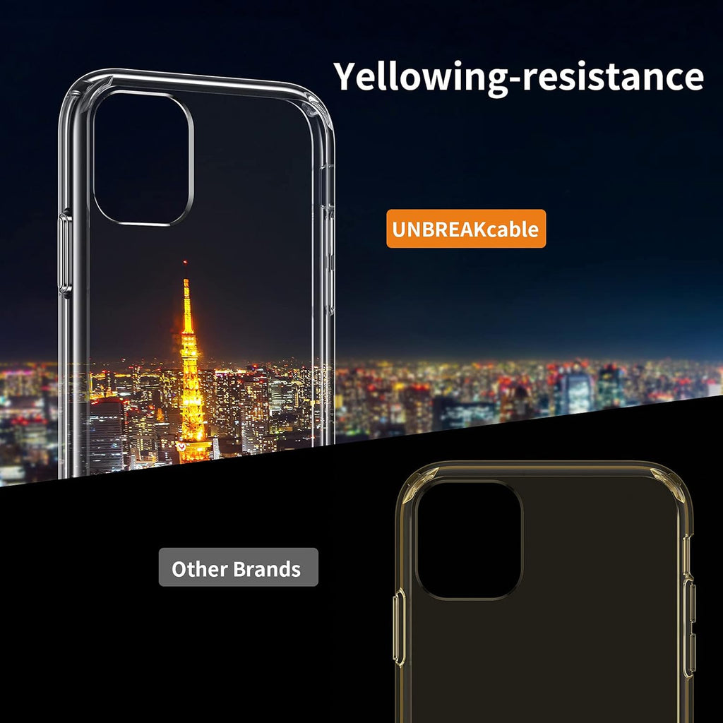 UNBREAKcable iPhone 11 Case 6.1" [Anti-Yellow & Anti-Scratch] Ultra Slim Clear Shockproof iPhone 11 Case, Protective Durable TPU Case Anti-Bump & Hard Cover Case - Transparent