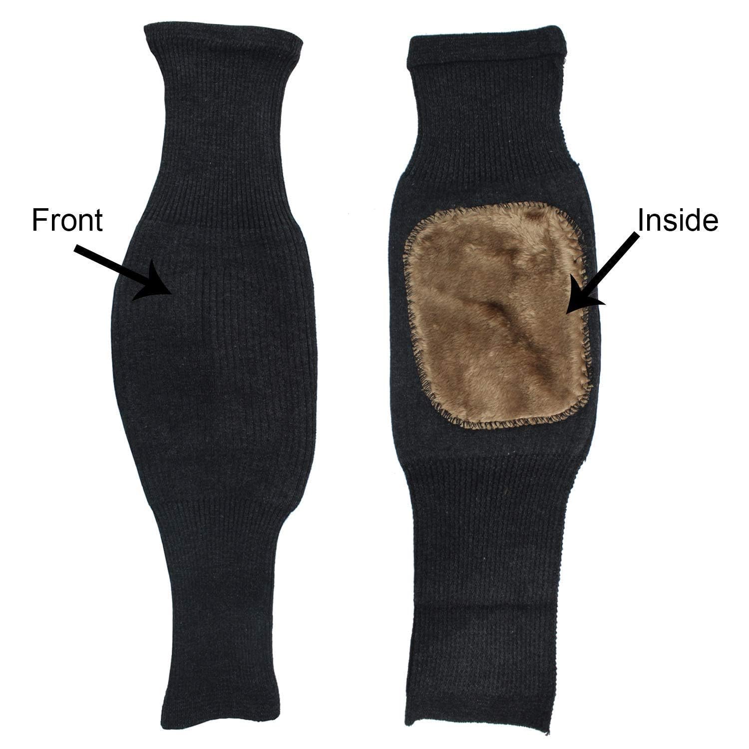 1 Pair Winter Knee Warmers for Men & Women – Soft Fleece Thermal Leg & Knee Protector for Pain Relief and Cold Weather – Winter Wool Knee Pads - Pure Woolen Knee Cap For Old Age/Sports/Painfull Knees/Ortho Patients Knee Support fur (Free Size)