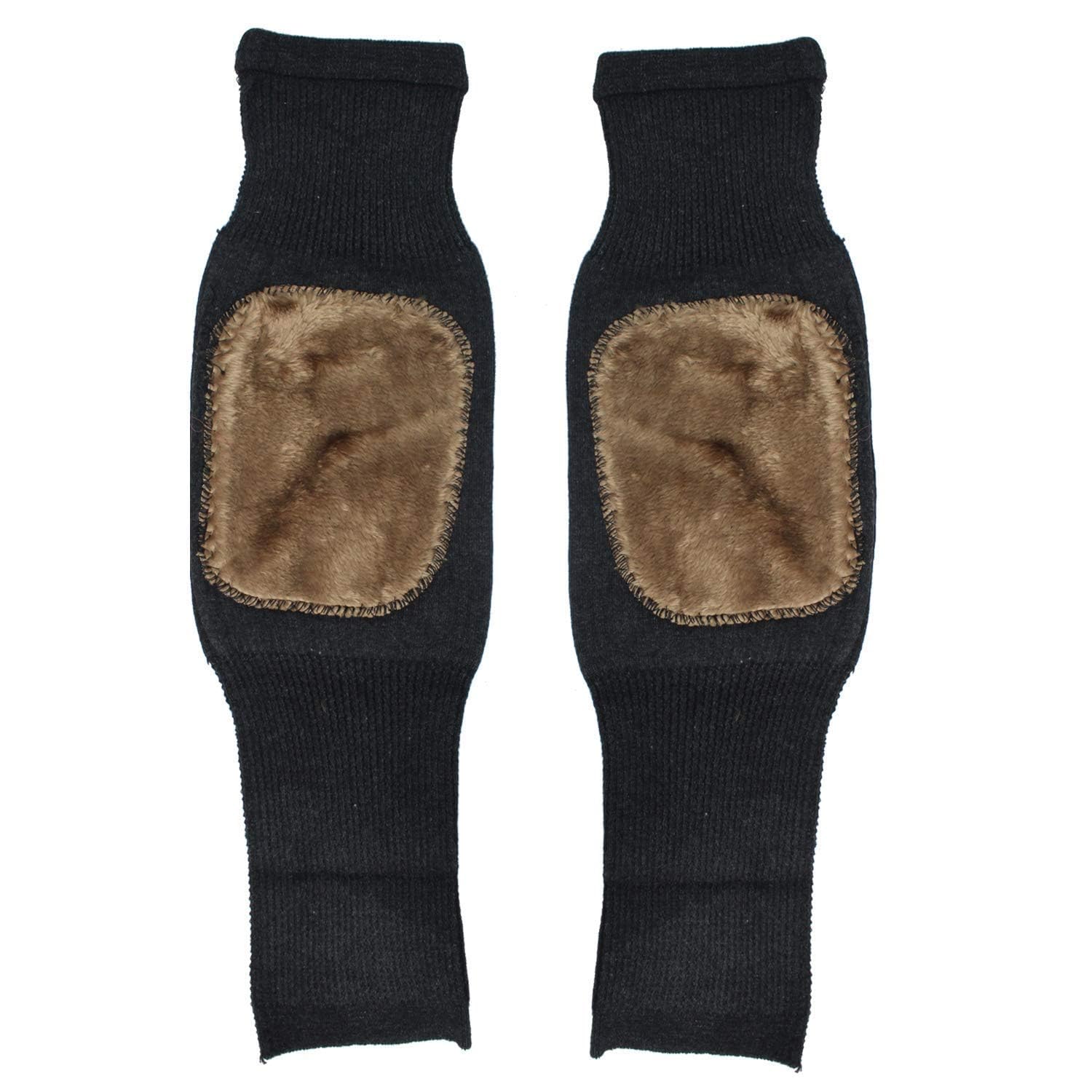 1 Pair Winter Knee Warmers for Men & Women – Soft Fleece Thermal Leg & Knee Protector for Pain Relief and Cold Weather – Winter Wool Knee Pads - Pure Woolen Knee Cap For Old Age/Sports/Painfull Knees/Ortho Patients Knee Support fur (Free Size)