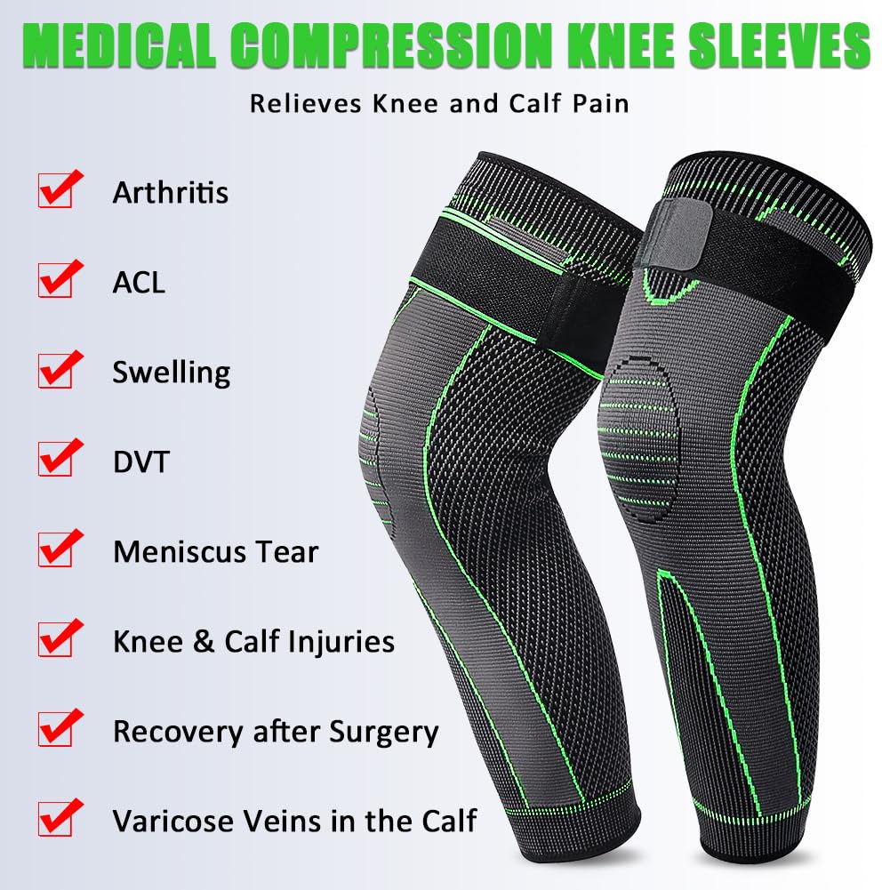 1 Pcs Knee Support Brace – Adjustable Knee Pain Relief Belt, Pressurized Fitness Running & Cycling Band, Elastic Nylon Knee Pad Sleeve for Joint Pain Relief, Sports & Injury Recovery