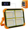 Solar Portable Camping Light with Stand, 100W 3000mAh Battery Rechargeable Light with 4 Modes, LED Cordless Flood Lights for Work, Emergency Power Failure, Car Repair
