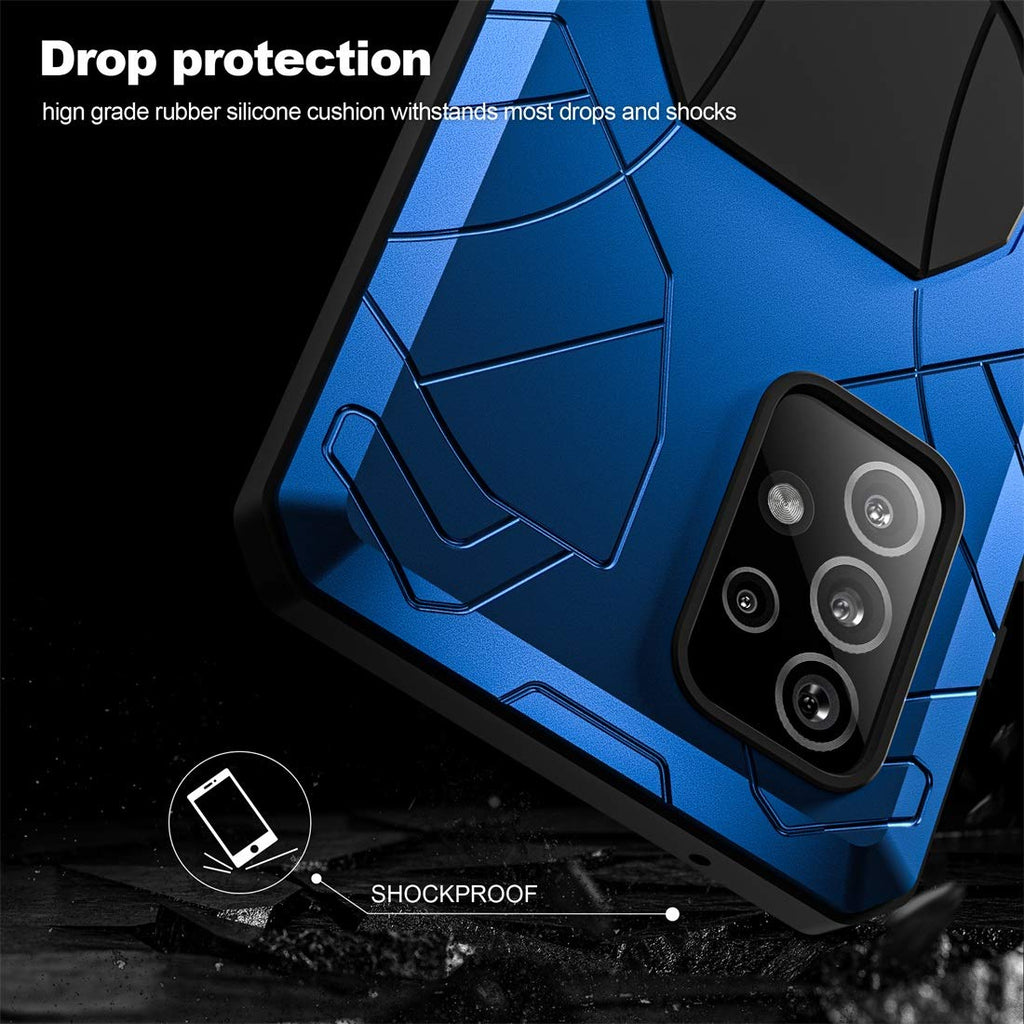 Feitenn Samsung A52 5G Metal Case, Galaxy A52 5G Case Heavy Duty, Hard Cover Armor Military Silicone Bumper Shockproof Defender Rubber Men Gift Screen Protector for Samsung Galaxy A52 5G 2020 - Blue