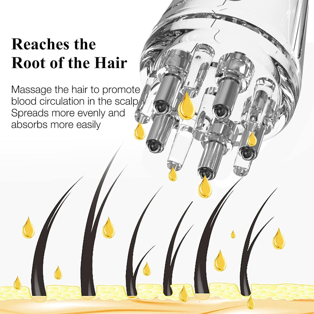 Hair Oil Applicator Bottle – 6ml Hair Root Oil Applicator Roller Ball Mini Portable Hair Oil Massage Comb for Scalp Hair Growth Suitable for Various Liquids (1Pcs)