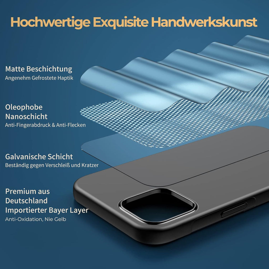 UNBREAKcable Case for iPhone 7/8 XR, SE, 13/13 Pro case [ Shock-Absorption][ Anti-Scratch][ Soft Frosted TPU] Ultra Thin Cover Protective Case Matte Black
