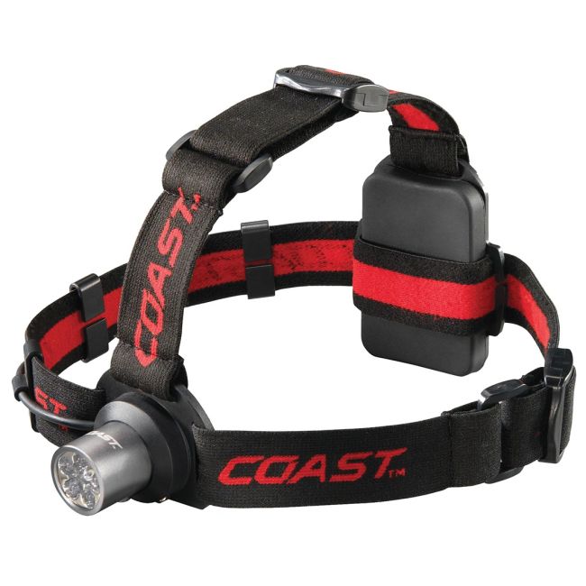 COAST® HL4 144 Lumen Utility LED Headlamp with Hinged Beam Adjustment and Hard Hat Compatibility, black