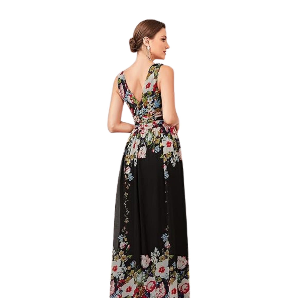Ever-Pretty Women's V Neck Empire Waist A-Line Chiffon Long Evening Dress 09016