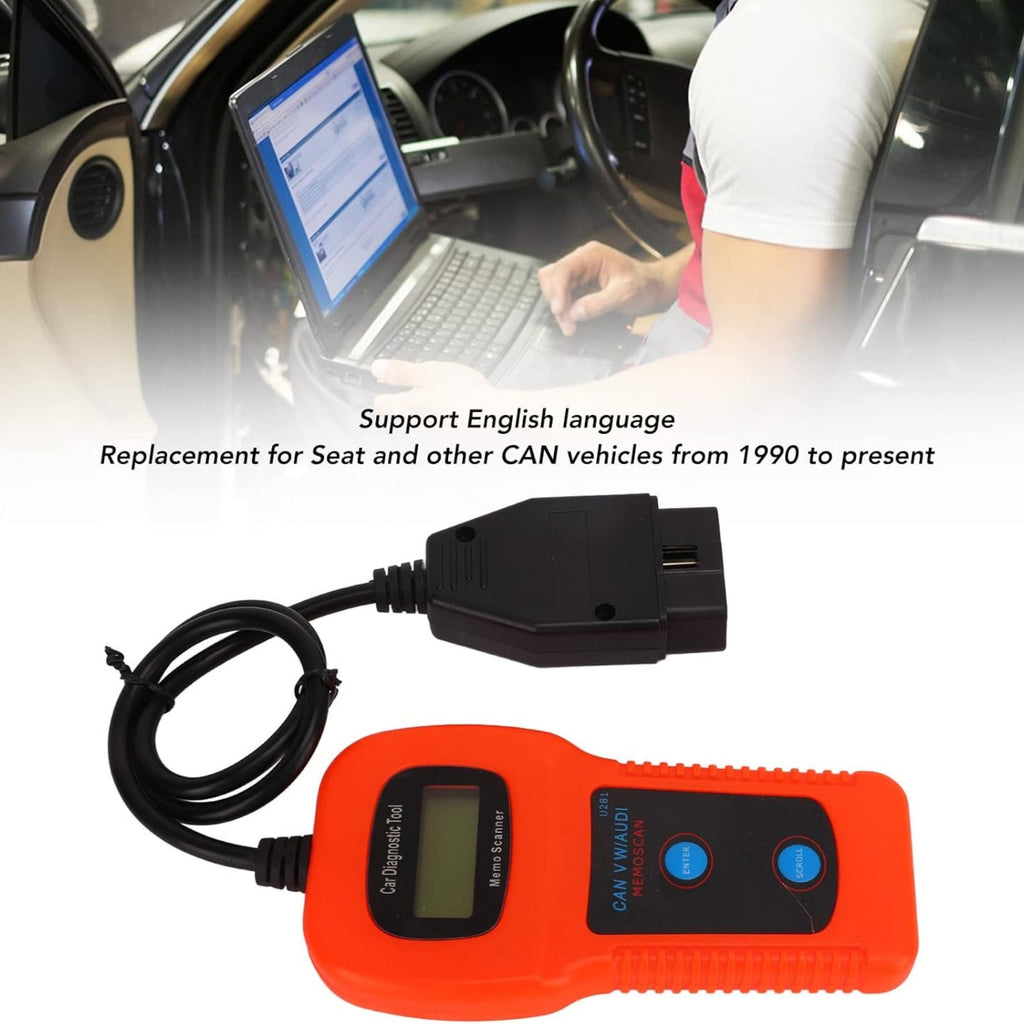 Tbest Car Code Reader,U281 OBD2 Code Reader DTC Scan Quick Diagnostic Reset Diagnostic Check Tool Replacement for Car Vehicle