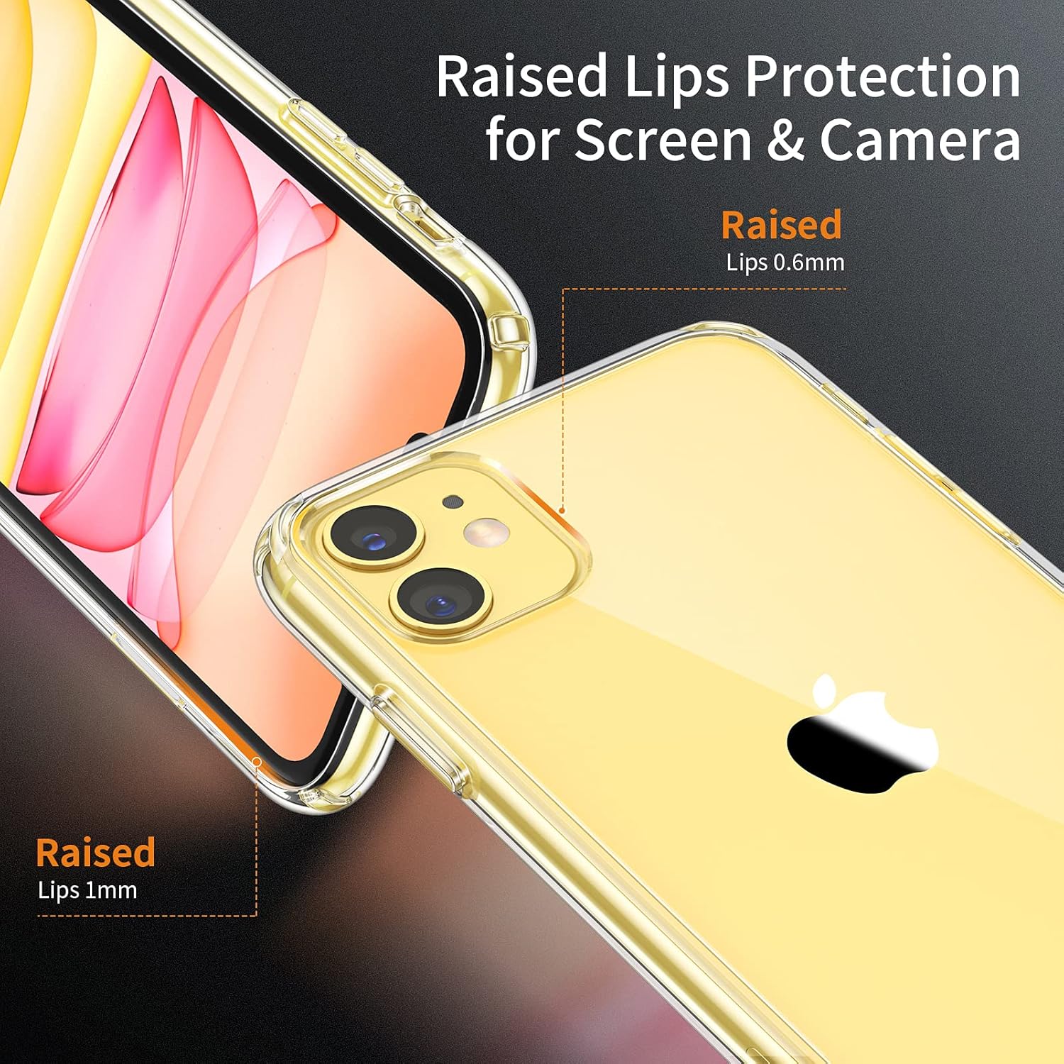 UNBREAKcable iPhone 11 Case 6.1" [Anti-Yellow & Anti-Scratch] Ultra Slim Clear Shockproof iPhone 11 Case, Protective Durable TPU Case Anti-Bump & Hard Cover Case - Transparent