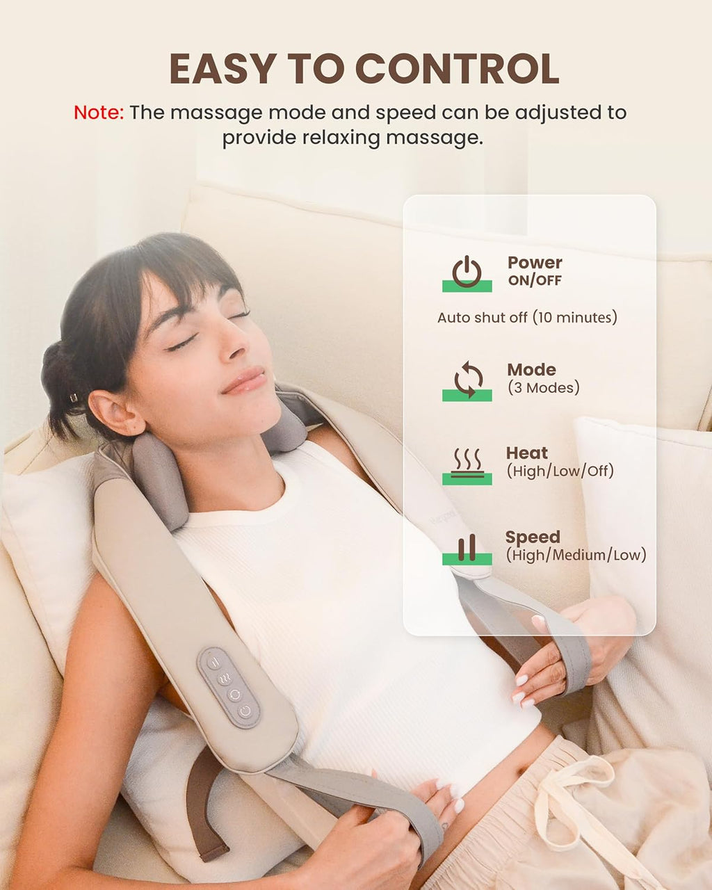 Cordless Neck Massager with Heat, FSA Eligible HSA 4D Deep Kneading Neck Shoulder Massager for Pain, Wireless Shiatsu Back Massager Pillow, Gifts for Men, Women Rechargeable