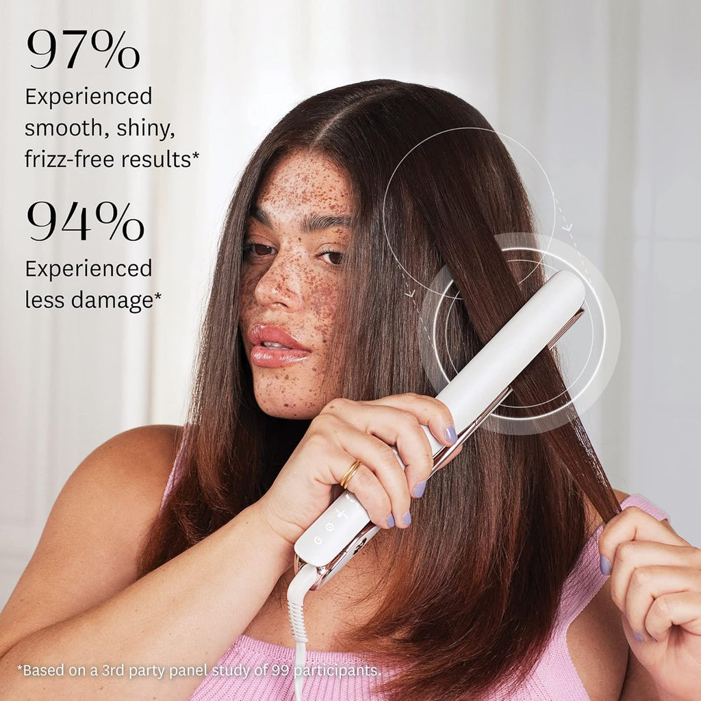 Like A New T3 Smooth ID 1” Flat Iron with Touch Interface - Digital Ceramic Flat Iron with Interactive HeatID Technology for Automatic Heat Setting Personalization