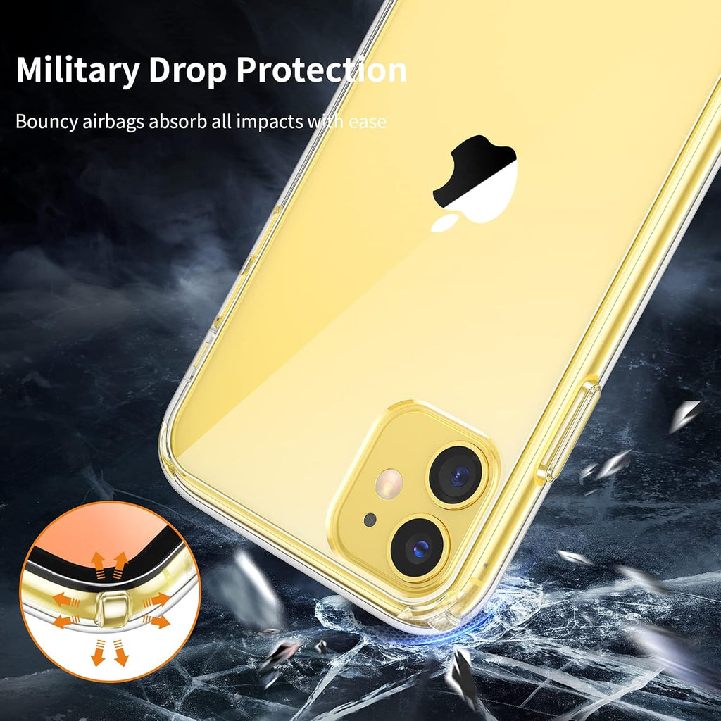 UNBREAKcable iPhone 11 Case 6.1" [Anti-Yellow & Anti-Scratch] Ultra Slim Clear Shockproof iPhone 11 Case, Protective Durable TPU Case Anti-Bump & Hard Cover Case - Transparent