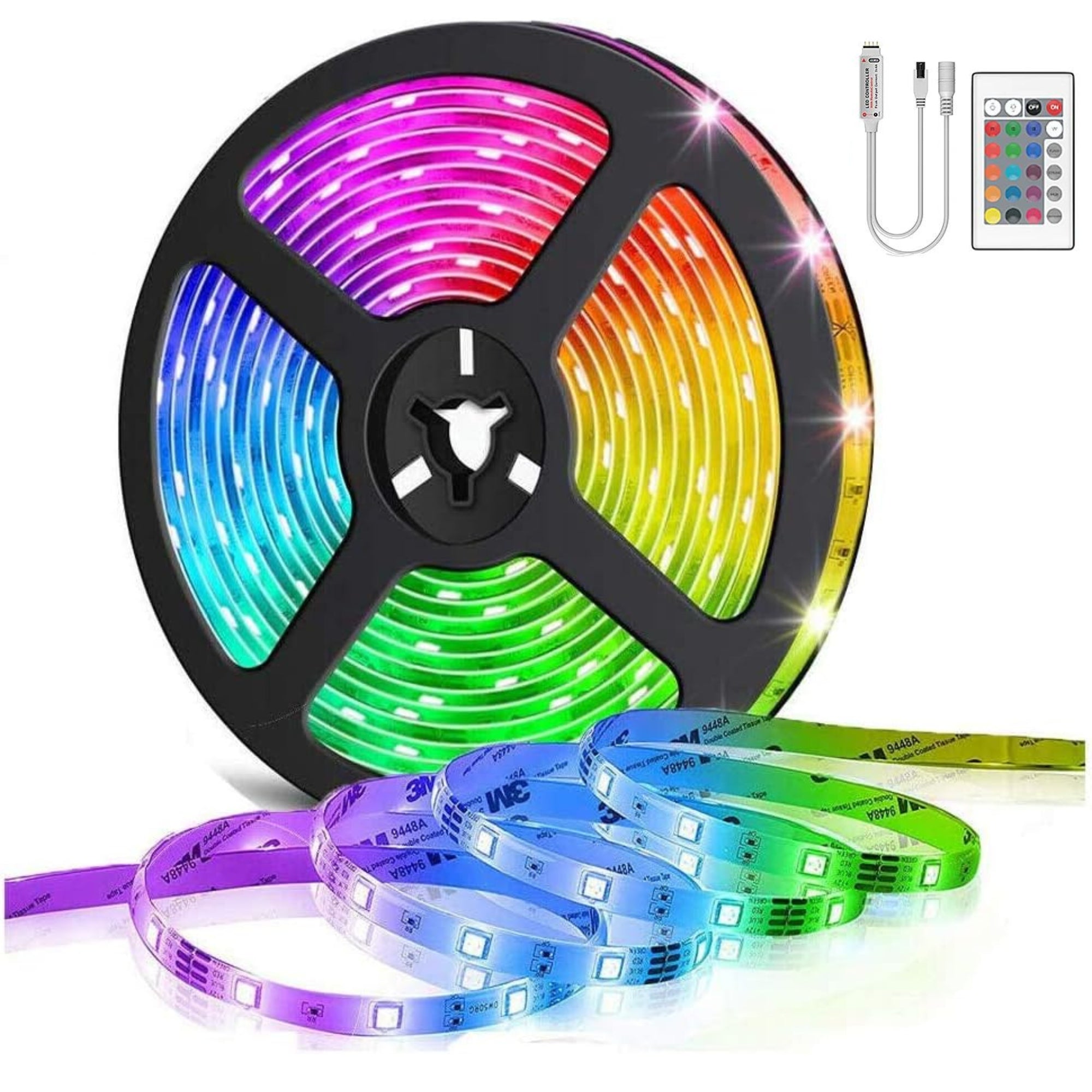 10M LED Strip Lights, 32.8Ft Light Strips Color Changing Sync to Music, 5050 RGB Led Light Remote Control Rope Tape Lighting for Party Home Decoration Bedroom Hotel Outdoor Garden