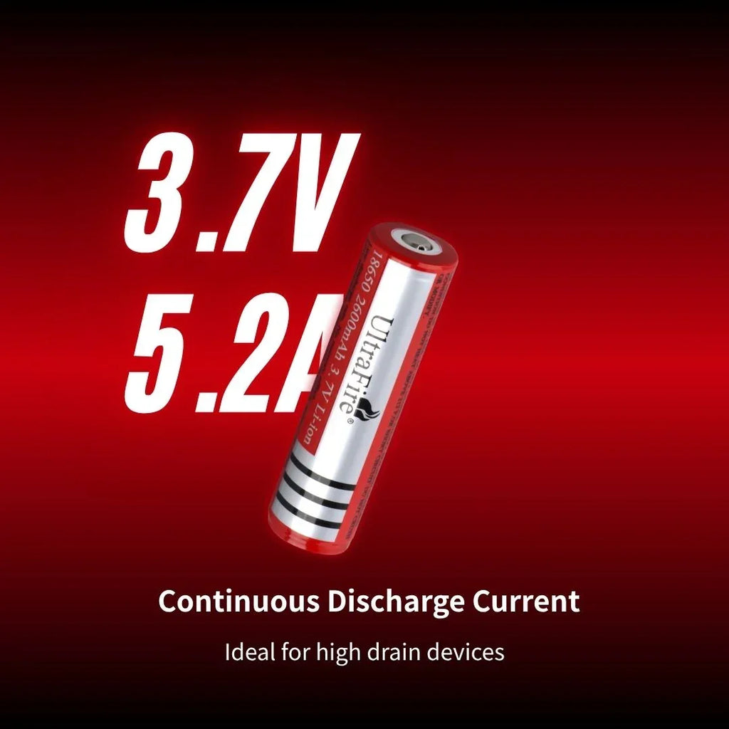 UltraFire® 18650 Rechargeable Battery 2600mAh