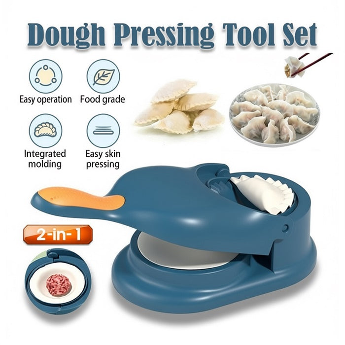 2 In 1 Dumpling Maker,Dumpling Press Skin Maker Machine,Manual Samosa Maker Mould,Multifunctional Dumpling Wrapper Making Tools for Making Dumplings and Ravioli