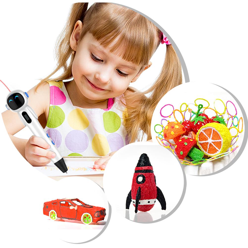 3D Pen,3D Printing Pen 3D Drawing Pen with 12 Color PLA Filament Refills and LCD Display,Safe Intelligent 3D Printer Pen for Kids Toys and Adults Arts Crafts