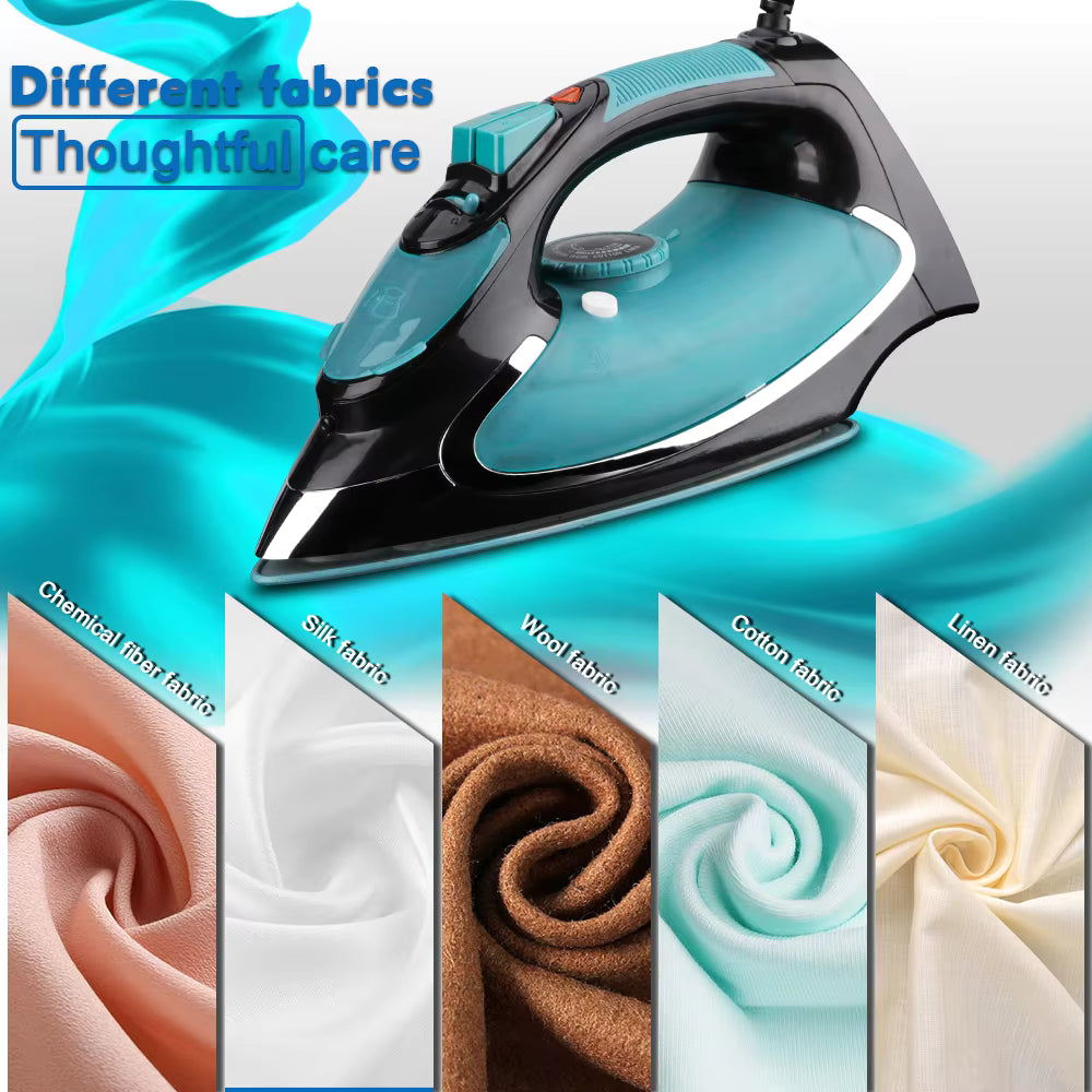 RAF Electric Steam Iron, Ceramic Coated Plate  Flat Iron Home Appliances 2400W, R.1193G